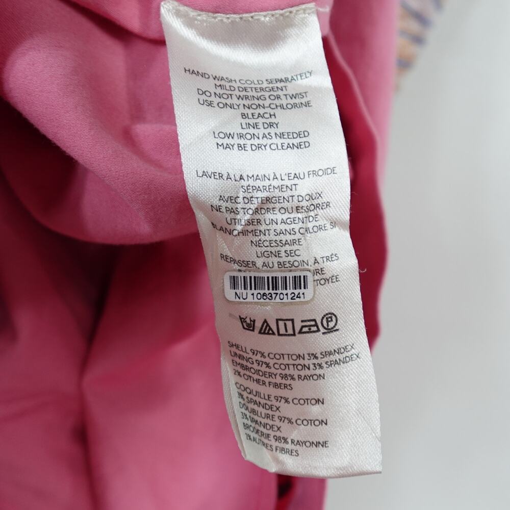 Maeve by Anthropologie Pink Swan Embroidered Bow Mini Shift Dress - Picture 8 of 16